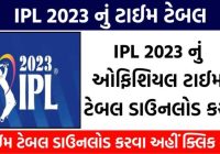 IPL કાર્યક્રમ 2023,જાણો મેચ તારીખ, ટાઇમ, ટીમ અને સ્થળ